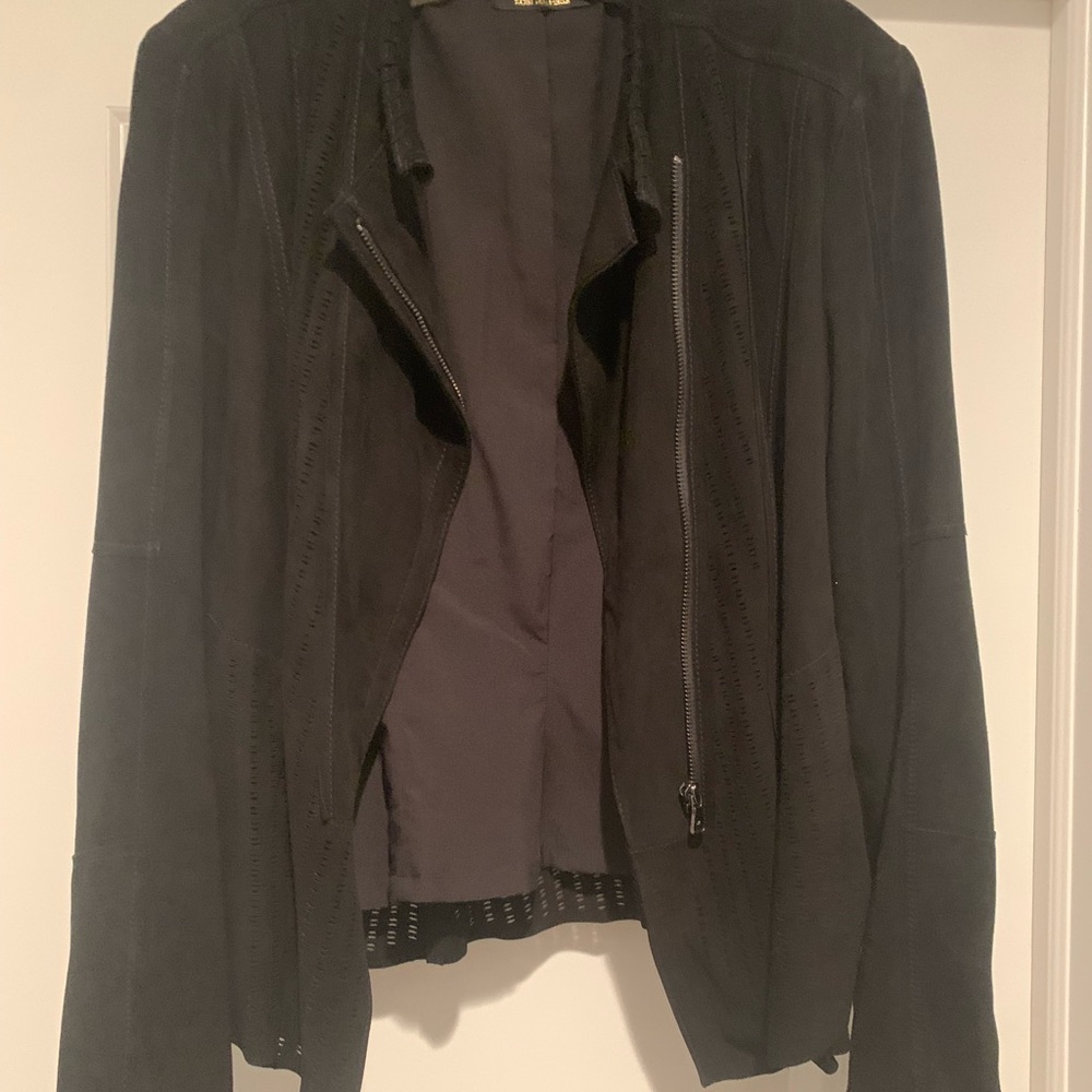 Kobi Halprin suede Moto jacket sz L
